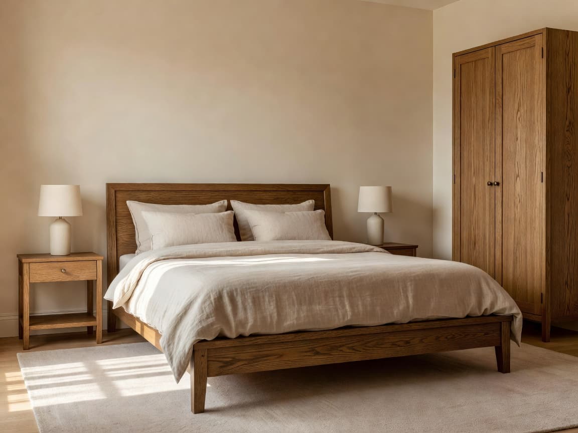 Bedroom layout planner 3D with bed placement and wardrobe clearance